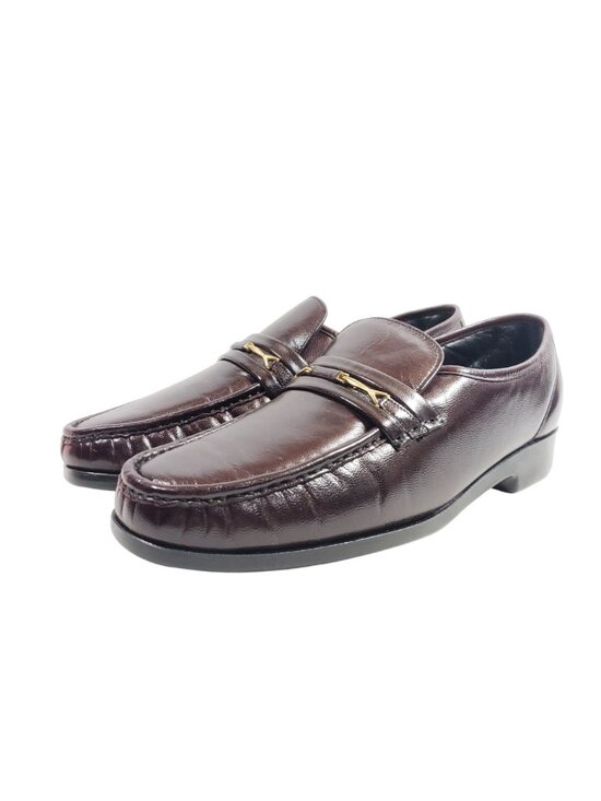 Florsheim Mens Size 9 Riva Moc Toe Bit Loafers Burgundy Leather main image 9